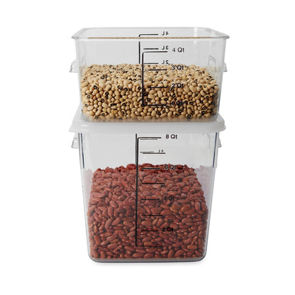 Rubbermaid Commercial contenedor Ahorra Espacio, Solo contenedor, Transparente