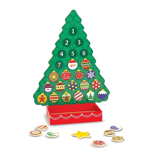 Melissa & Doug Cuenta Regresiva Para La Navidad Calendario De Adviento De Madera