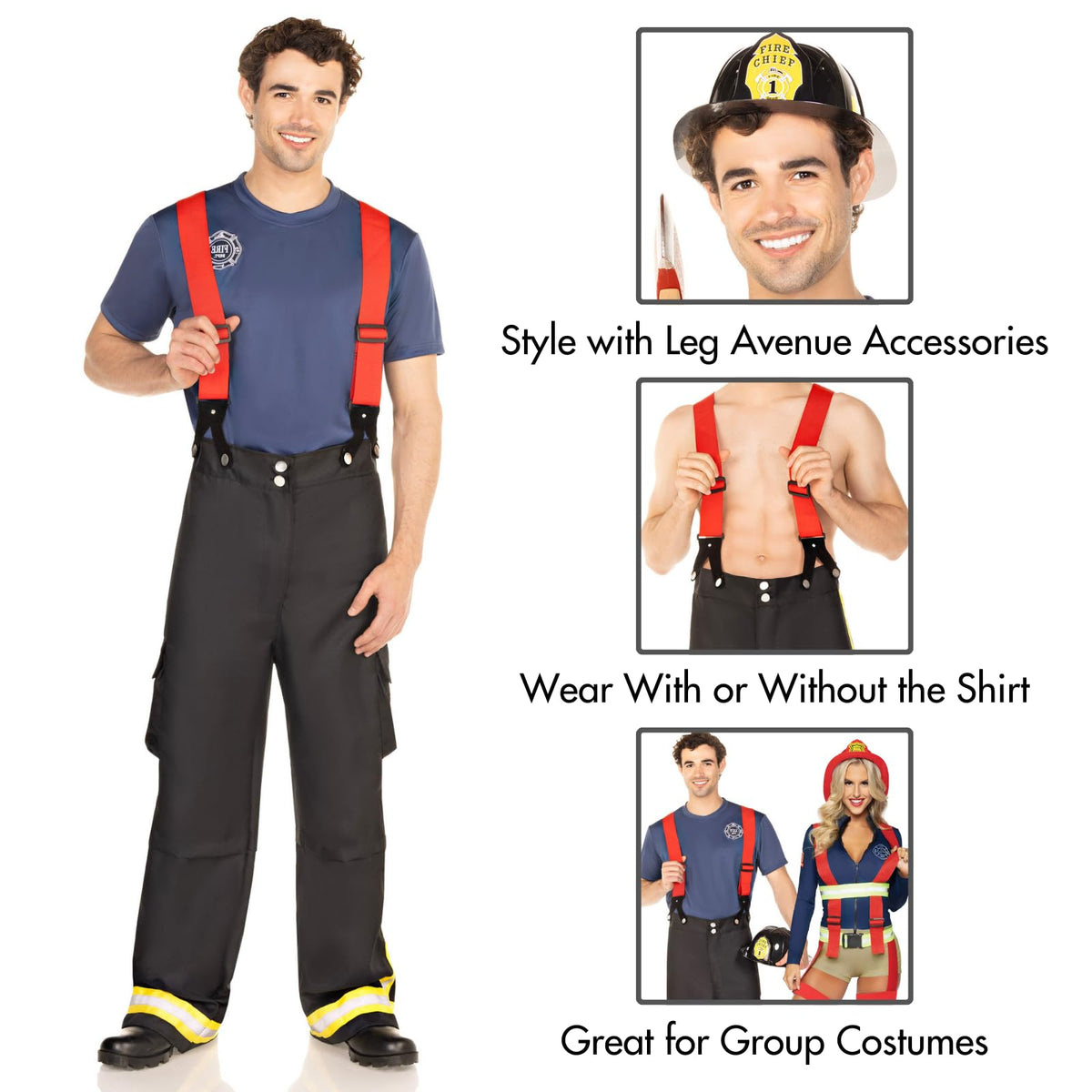 Leg Avenue Mens Fire Captain Costume