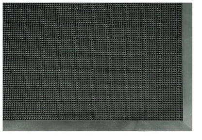 Tapete de Hule Heavy Trafic 60 x 81 cm, Negro, Retiene el Polvo y Agua Gracias a Sus Costillas Limpiadoras, Muy Resistente, para Colocarse en Cualquier Tipo de Entrada.