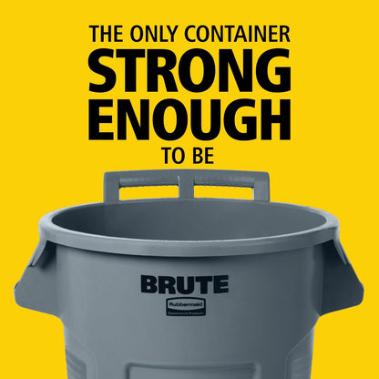 Rubbermaid Commercial Products BRUTE® – Contenedor para Recolección de Residuos con Ruedas y Manijas Ergonómicas, Bote que no se Decolora, Deforma ni Agrieta, Capacidad de 166 L, Gris 2131929