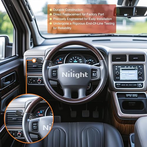 Nilight Interruptor de señal de giro Compatible con 1995 1996 1997 1998 1999 C1500 K1500 pick Tahoe Mounts C1500 K1500 pick zukon 1995-2000 Chevy C2500 K2500 K3500 C15000 C11111 500 K2500 pasacables