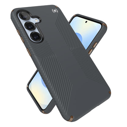Speck Presidio Funda Magnética para Galaxy S25, S25+ y S25 Ultra - Galaxy S25+ - Gris carbón - Bronce frío