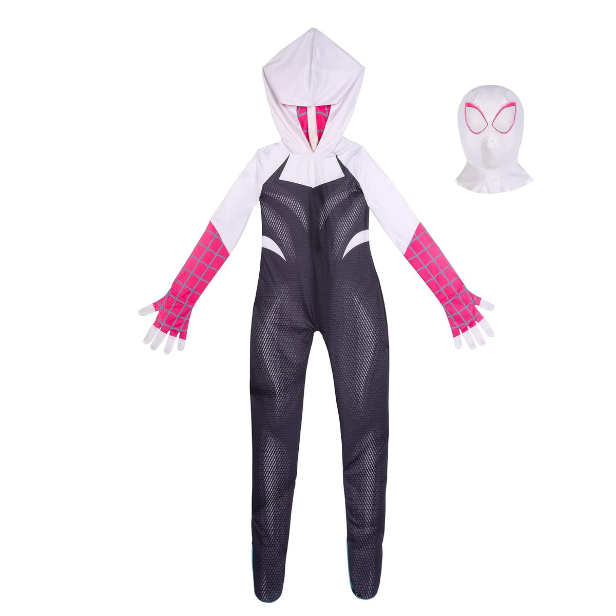 Disfraz de Spider-Gwen Zentai para niños, disfraz de Marvel, talla M