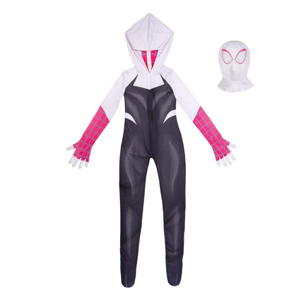Disfraz de Spider-Gwen Zentai para niños, disfraz de Marvel, talla M