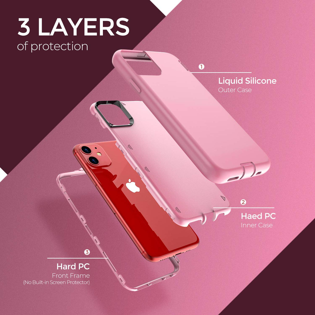 ORIbox - Carcasa de Silicona para iPhone 11, a Prueba de Golpes, Acabado Suave al Tacto