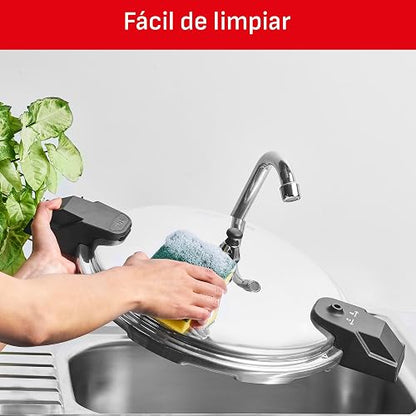 T-fal Olla Express de aluminio, con cinco sistemas de seguridad y fácil limpieza. Excelente opción para crear recetas de manera más rápida, fácil y segura, plateada, 12 L, YL307LA7