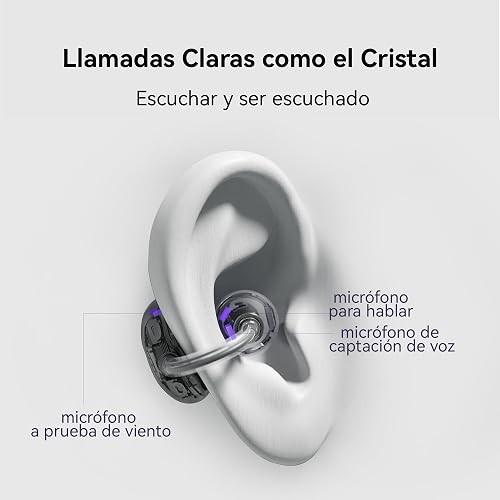 HUAWEI FreeClip, Audífono Inalámbricos, iOS y Android, Oro Rosa | Diseño estético Innovador, hasta 36h de Batería, Cancelación de Ruido en Llamadas por IA, Resistencia IP54
