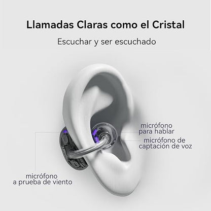 HUAWEI FreeClip, Audífono Inalámbricos, iOS y Android, Oro Rosa | Diseño estético Innovador, hasta 36h de Batería, Cancelación de Ruido en Llamadas por IA, Resistencia IP54