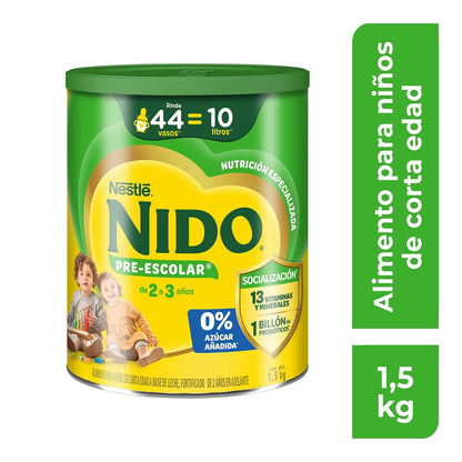 Alimento Para Niños de Corta Edad Nido Pre Escolar 2+ Lata 1.5kg