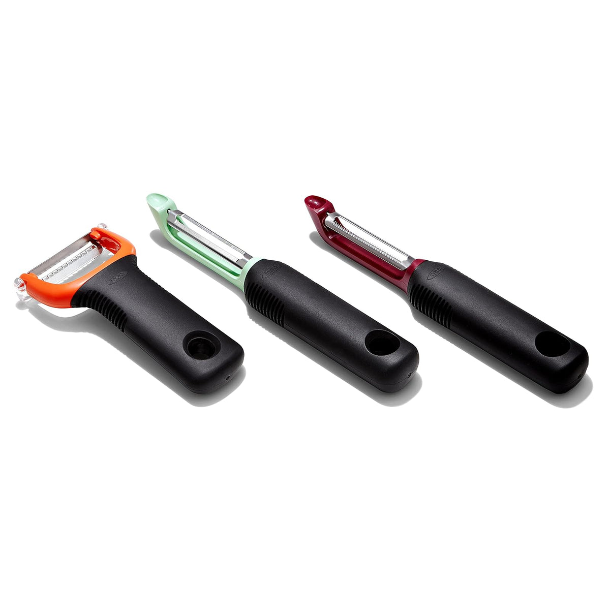 OXO Good Grips - Juego de peladores de 3 piezas, remolacha, hinojo, ñame