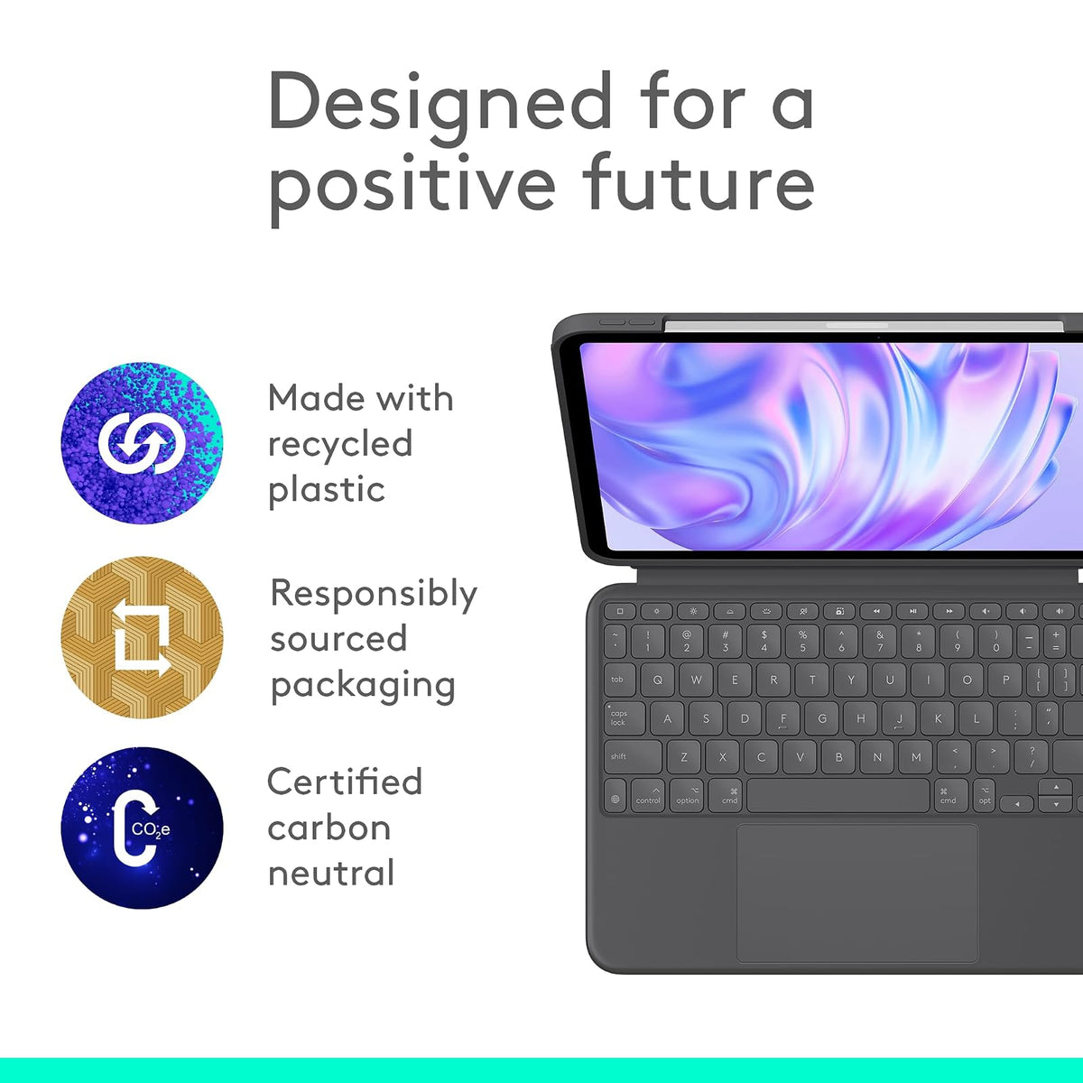 Logitech Combo Touch, Funda con Teclado, iPad Pro 11 Pulgadas (M4)(2024) - Teclado retroiluminado extraíble con Soporte abatible, Escritura cómoda, Modo Multiuso - Color Grafíto