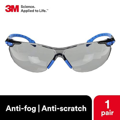 3M Solus 1000 Series - Lentes protectores con revestimiento antivaho Scotchgard, Negro/Azul, Una talla