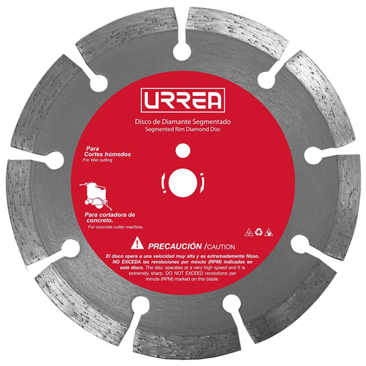 Urrea Herramientas DDIS16 Disco de Diamante Segmentado de 16" con Centro de 1"