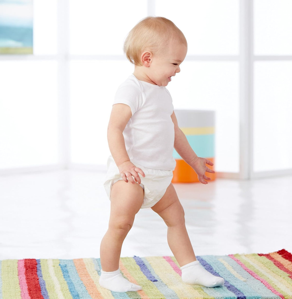 Gerber - Pantalones Impermeables para niñas, Blanco, 6-9 Meses