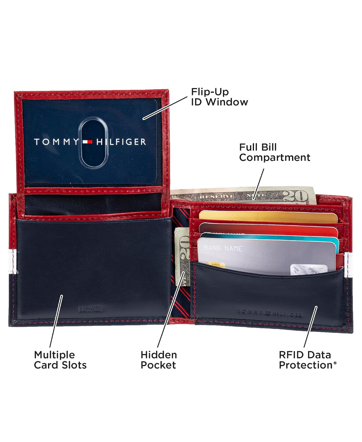 Tommy Hilfiger - Billetera, Hombres , Negro