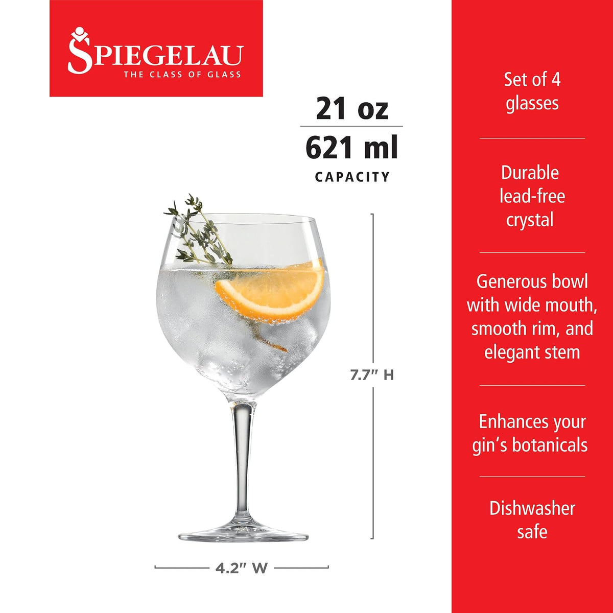 Nachtmann 1734-24 Juego de 4 Copas Gin And Tonic Caja Regalo