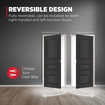 Kwikset Milan - Manija de puerta de entrada con cerradura y llave, palanca reversible con llave segura, para exterior, cerradura de puerta, para entrada frontal y dormitorios, cromo pulido, resistente
