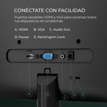 AOC Monitor 24 Pulgadas, 24B35H3, FHD IPS, 120Hz, 1ms, VESA, sincronización adaptativa, VGA y HDMI, sin Parpadeo, luz Azul Baja, Listo para HDR, VESA, Ajuste de inclinación.