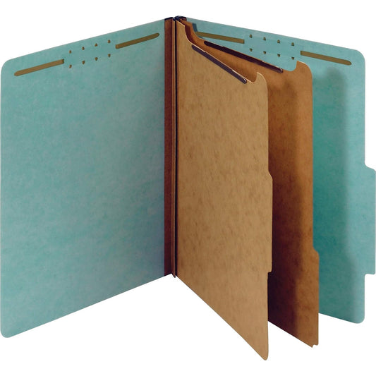 Pendaflex E24030R - Carpetas de clasificación, 2 divisores, sujetadores integrados, pestaña de corte 2/5, azul, letra, 10/caja