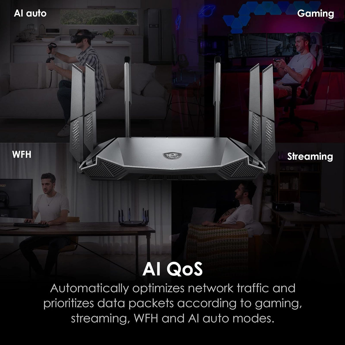 MSI Router Gaming Radix AXE6600 WiFi 6E Tri-Band Radix AXE6600 WiFi 6E Tri-Band Gaming Router