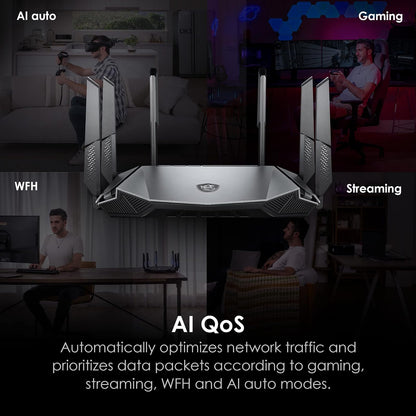 MSI Router Gaming Radix AXE6600 WiFi 6E Tri-Band Radix AXE6600 WiFi 6E Tri-Band Gaming Router
