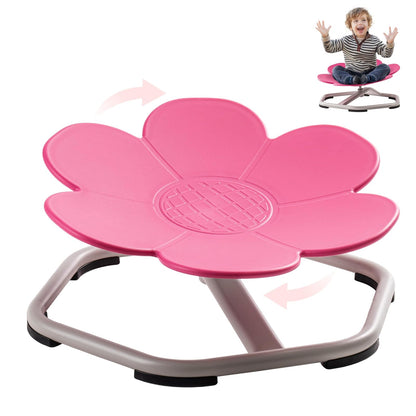 ROBUD - Silla giratoria sensorial para niños, Silla giratoria con diseño Antideslizante, coordinación Corporal de Entrenamiento, Silla oscilante en Forma de Flor, sin Montaje, Color Rosa