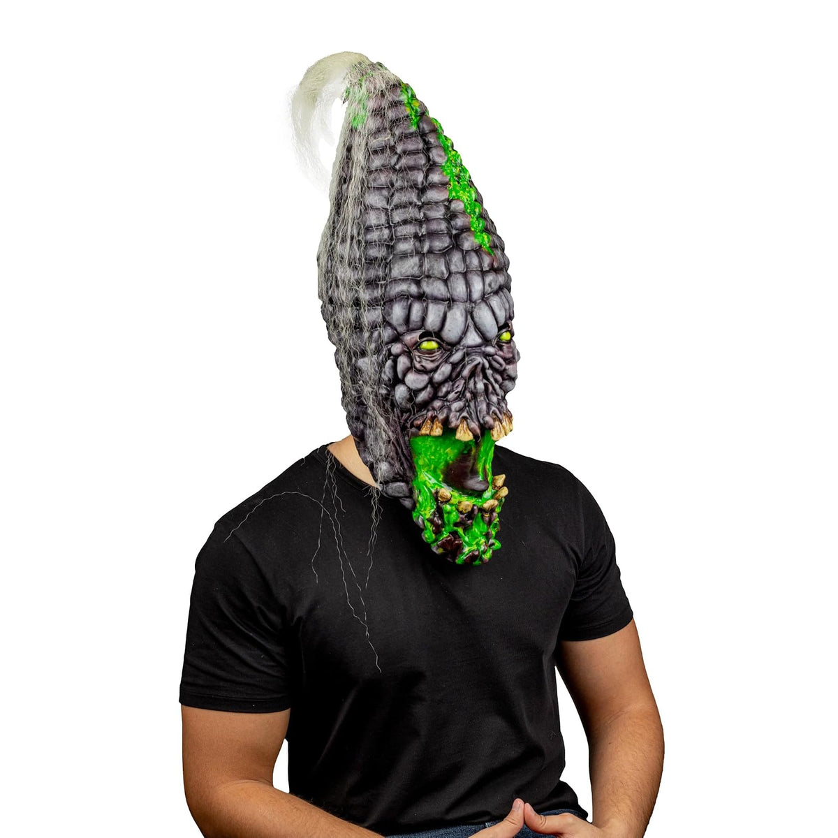 Ghoulish Productions Máscara De Látex Huitla, Accesorio Látex Cosplay Monstruo Míaz Vegetal Radioactivo, Disfraz Aterrador para Halloween y Fiestas Temáticas, Cosplay Radioactivo, Diseño Artesanal