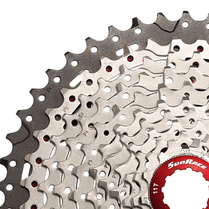 SUNRACE Cassette de Piñones MTB CSMX8 11P 11/50D Aluminio Plata Cajita CSMX8.EA5R.XS1.BXB
