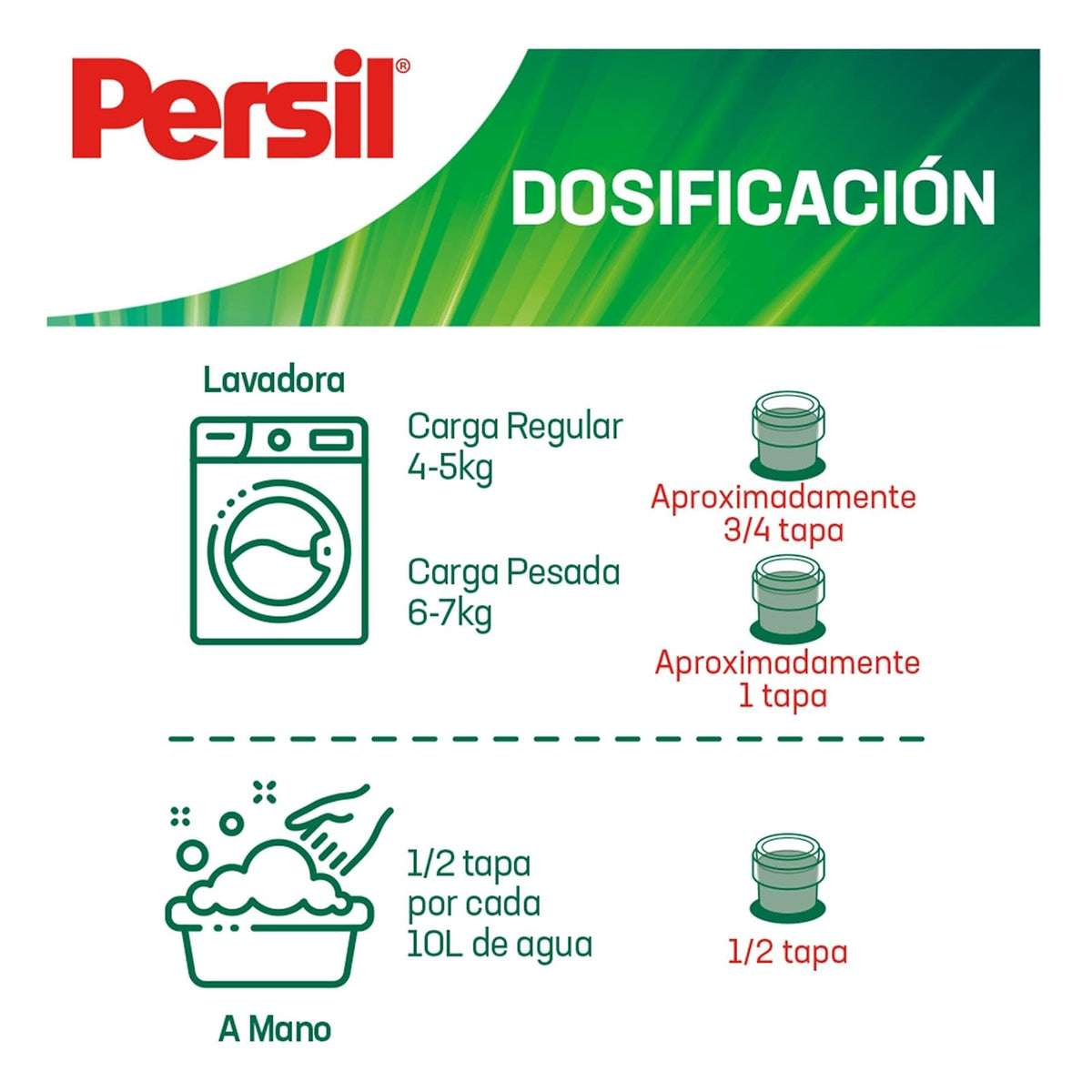 Persil Detergente Gel Universal 6.64L - 96 Cargas | Acción profunda, aroma fresco, biodegradable, toda la ropa, tecnología alemana