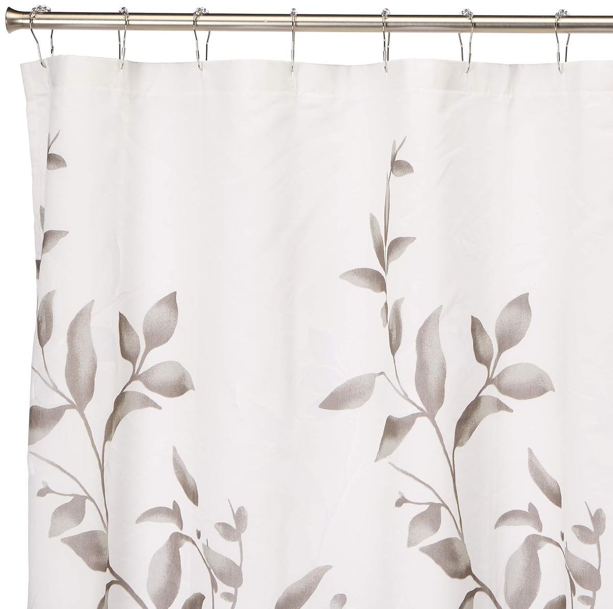 Cecily Botanical Modern Shower Curtain , Contemporary Design Water-Resistant Shower Curtains for Bathroom , 72 X 72" , Grey