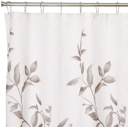 Cecily Botanical Modern Shower Curtain , Contemporary Design Water-Resistant Shower Curtains for Bathroom , 72 X 72" , Grey