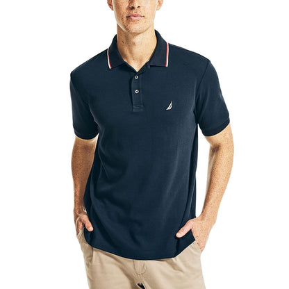 Nautica Polo de Manga Corta Ajuste Clásico para Hombre - Navy - 2XG