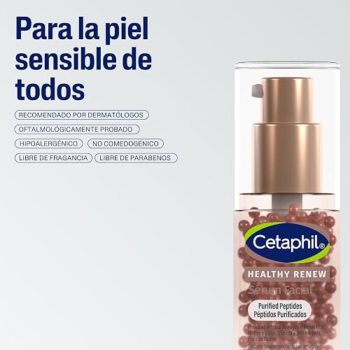 Cetaphil Healthy Renew Sérum Facial para Piel Sensible Antiedad 30 g | Hidrata 24 h, aumenta luminosidad y mejora la textura con péptidos purificados al 2%, niacinamida, pantenol y antioxidantes.