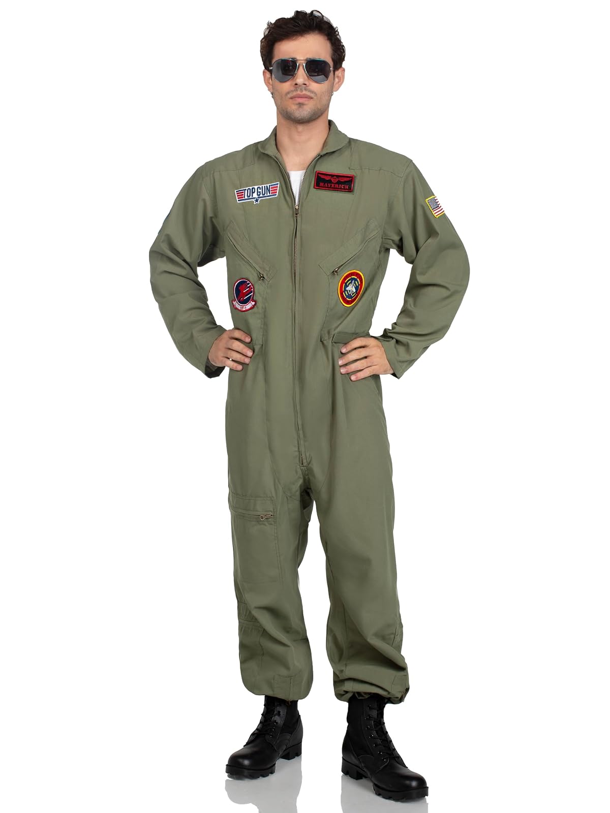 Leg Avenue Men's Top Gun Flight Suit Costume