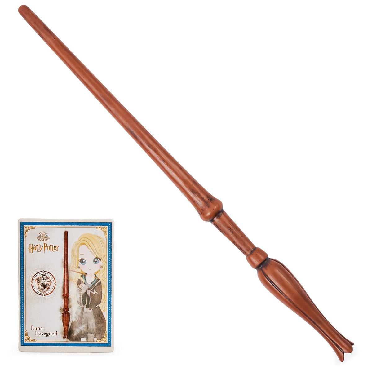 Wizarding World Fascinante Varita Luna - Varita Mágica - Luna Lovegood - Niños a partir de 6 años - Incluye: 1 varita, 1 tarjeta de hechizos - Spellbinding Wands - Luna - Varita Luna