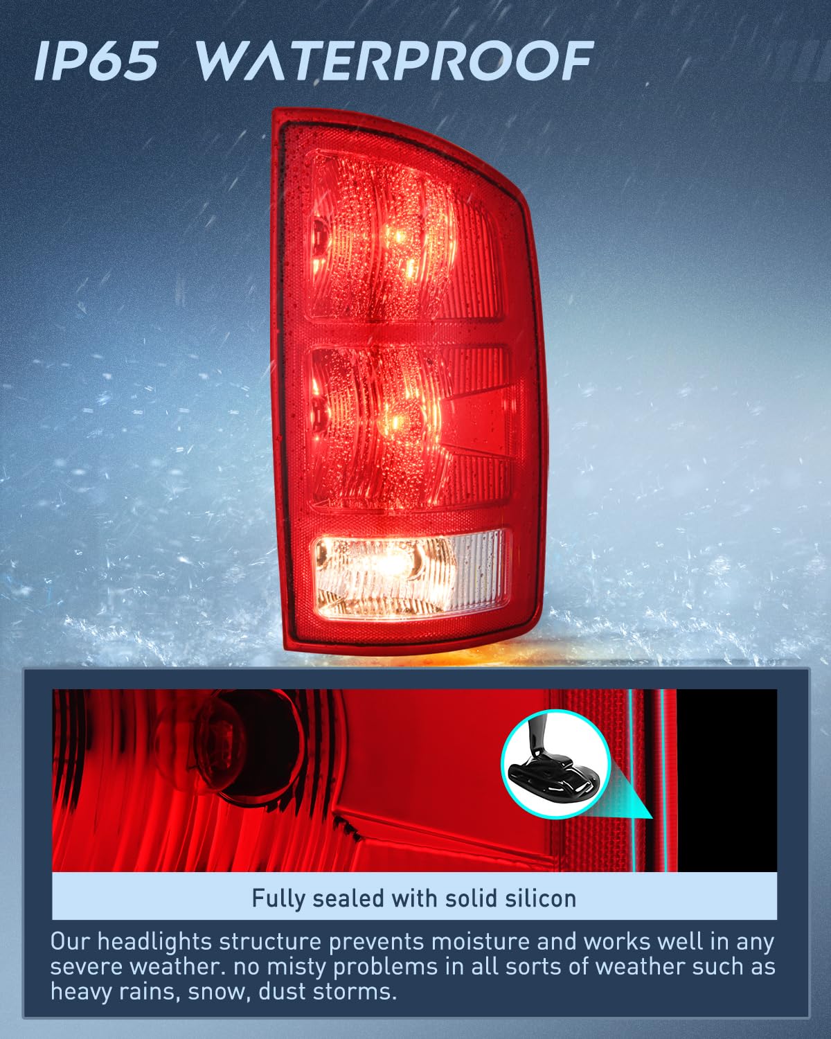 Nilight Luz Trasera del Pasajero para Dodge Ram 1500 2500 3500 2002-2006, Estilo OE, NA818