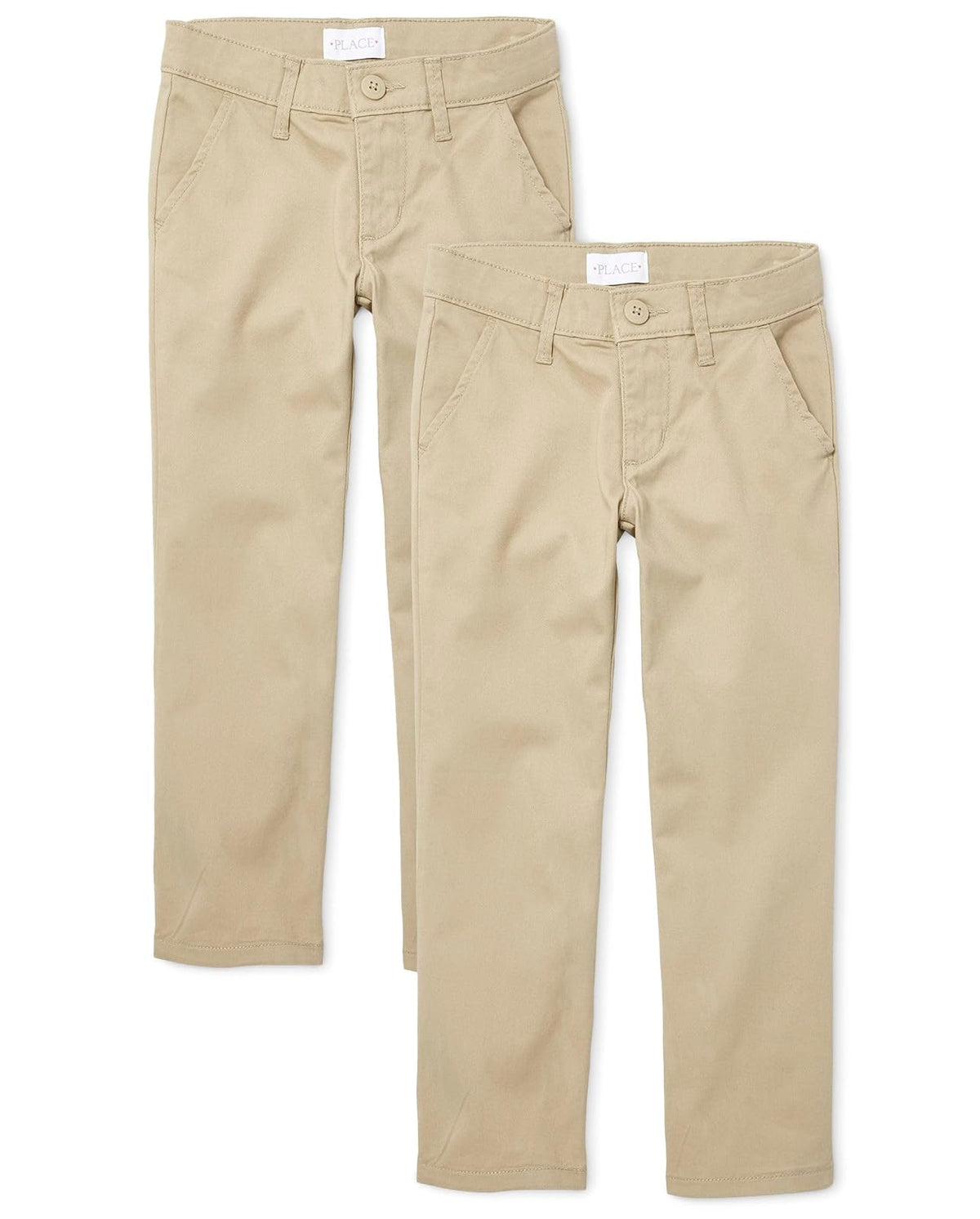 The Children's Place Pantalones Chinos de Uniforme para niñas, Paquete de 2 Pantalones para Niñas