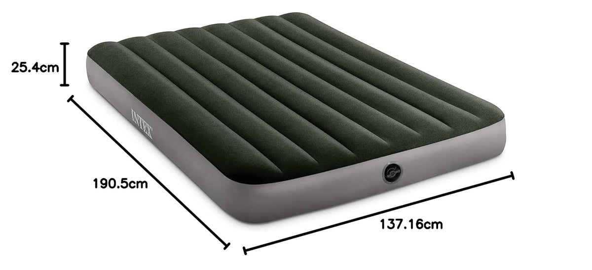 Intex 64108E Dura-Beam Colchón de Aire estándar Prestige: Fiber-Tech - Tamaño matrimonial, Altura de Cama de 10 Pulgadas, Capacidad de Peso de 600 Libras, Bomba se Vende por Separado