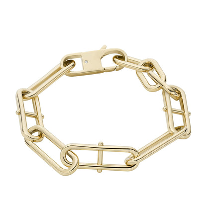 Fossil Women's Gold-Tone Stainless Steel Chain Bracelet