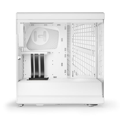 Hyte Y40 - Funda para Juegos de computadora ATX de Vidrio Templado estético Moderno con Cable Elevador PCIE 4.0 Incluido, Blanco Nieve (CS-HYTE-Y40-WW)