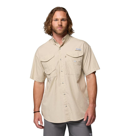 Columbia PFG Bonehead Camisa de Manga Corta para Hombre - XL - Fósil