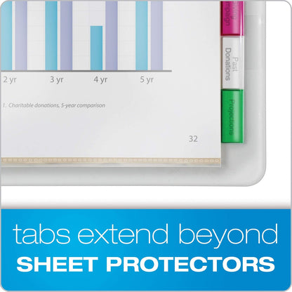 Oxford 3 Ring Binder Dividers, 8 Tab, Insertable Multicolor Big Tabs, 4 Sets (R215-8A3), Assorted
