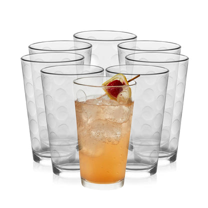 Libbey Juego de 8 Vasos de Vidrio Reno de 473 ml
