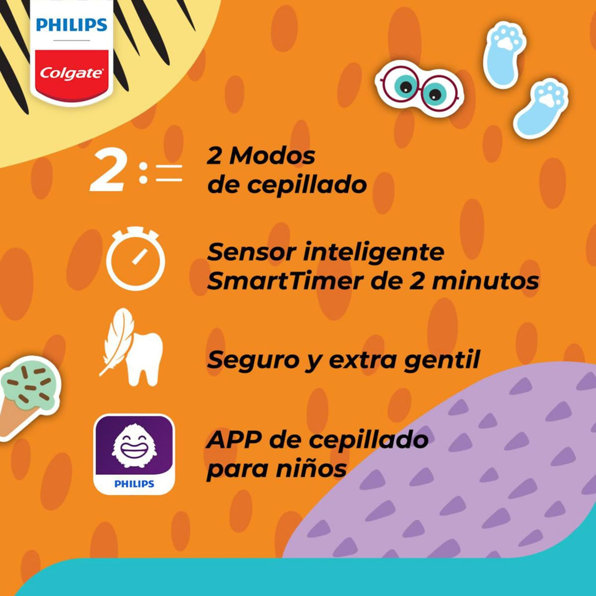 Colgate Philips Sonicpro 10 KIds Cepillo de dientes eléctrico | 31.000 Movimientos por Minuto, Seguro y Suave Para los Dientes de los niños, Funcional con App Interactiva de Cepillado