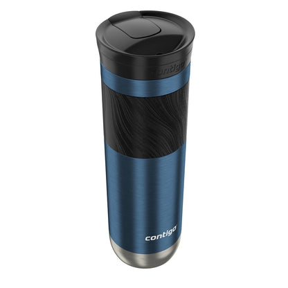Contigo Vaso Térmico Acero Inoxidable 710 ML Azul Gloss Antiderrames Byron 2.0 Caliente Hasta por 9 Horas Libre de BPA