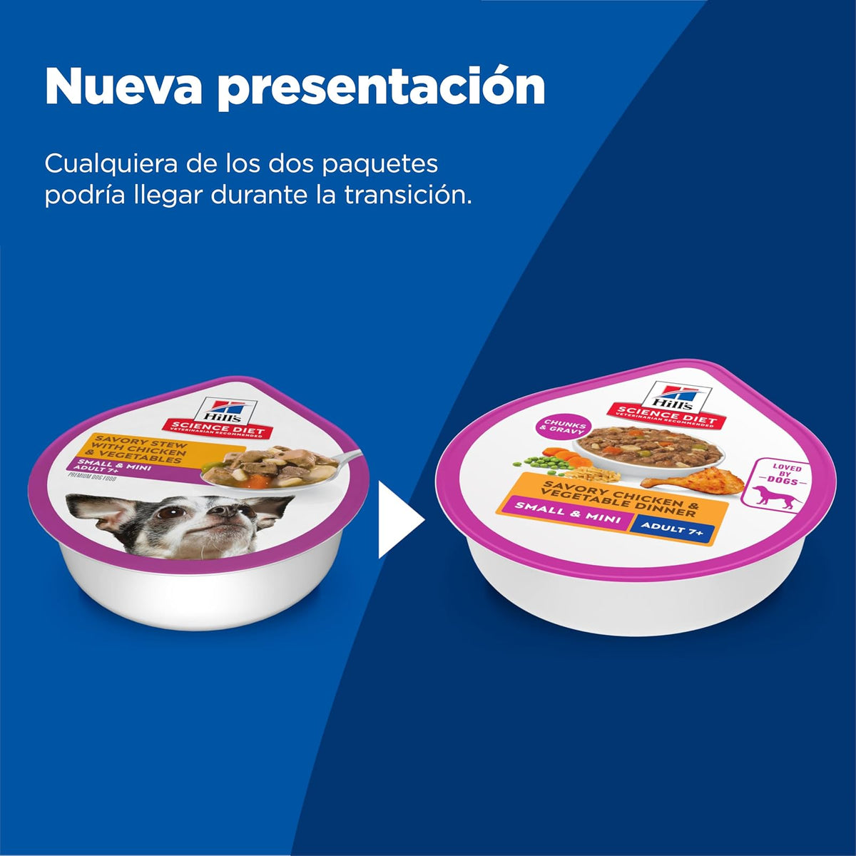 Hill's Science Diet Alimento Húmedo para Perro Senior Pollo 12 Pack 99G | Alimento húmedo Hill's para perro, pollo real, razas pequeñas, soporte envejecimiento, salud de corazón y riñones