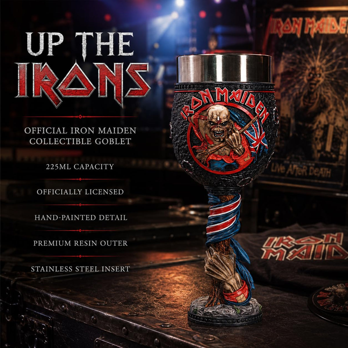 Nemesis Now - Cáliz de Iron Maiden The Trooper con licencia oficial de 19,5 cm