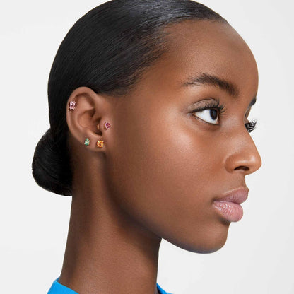 Swarovski Stilla Necklace and Earrings Crystal Jewelry Collection, Mixed Crystal Cuts, Varying Metal Finishes