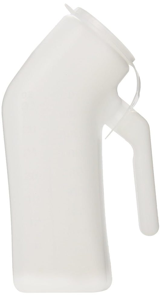 Medical Male Urinal with snap on Cover, 32-oz./1000 mL by Lumex